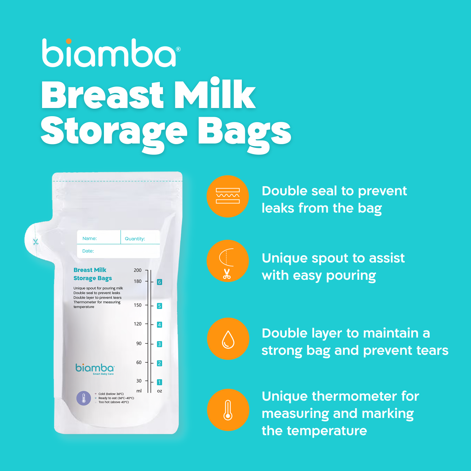 Breast milk storage bags