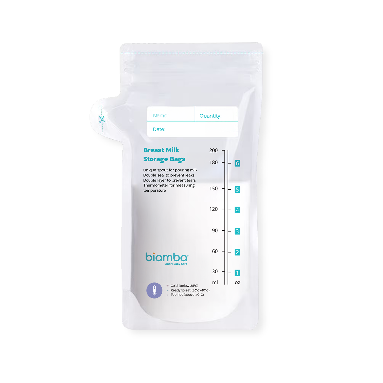 Breast milk storage bags