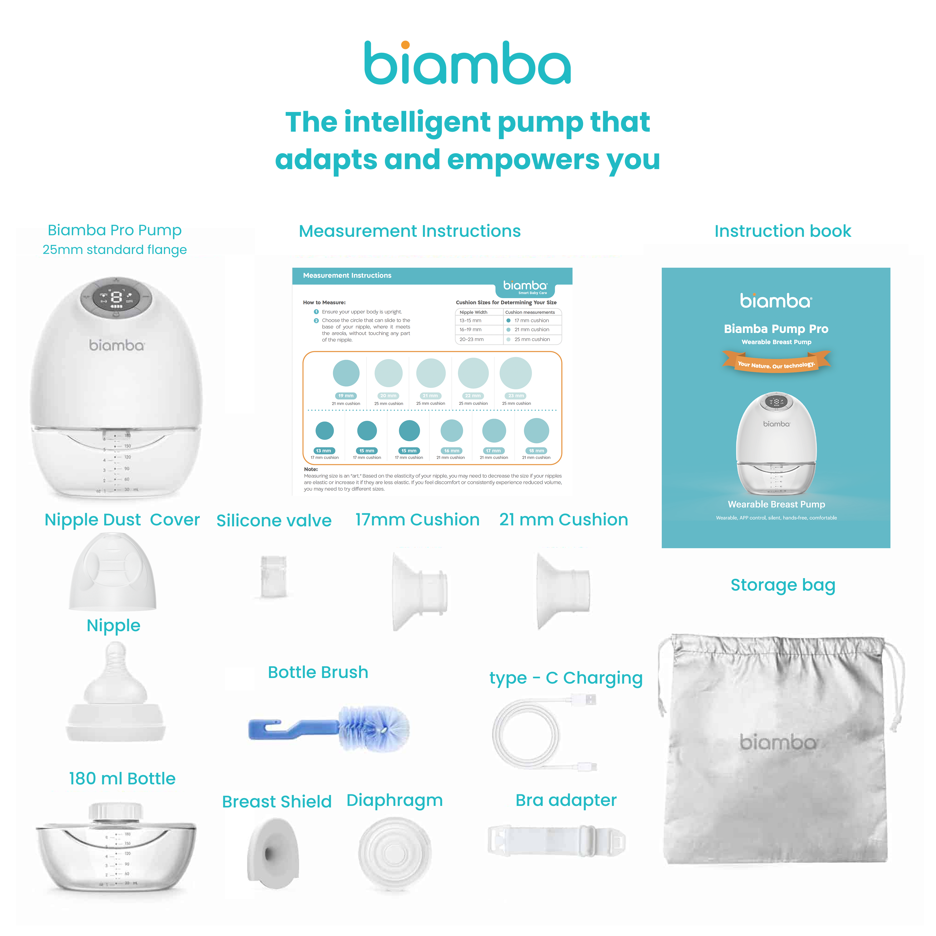 Biamba Pump Pro New Wearable Breast Pump